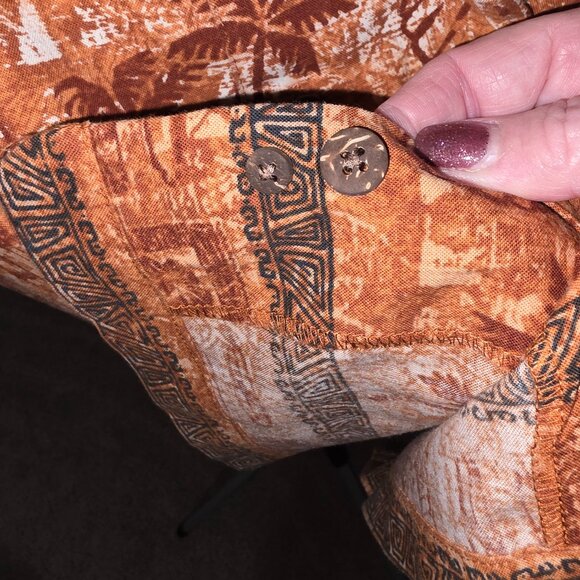 BOCA CLASSICS MENS SIZE XL SHORT SLEEVE SHIRT WITH TROPICAL SURFER DESIGN - Picture 4 of 9